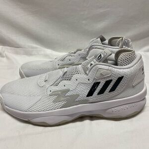 Adidas Men's White Athletic Shoes with Black Stripes